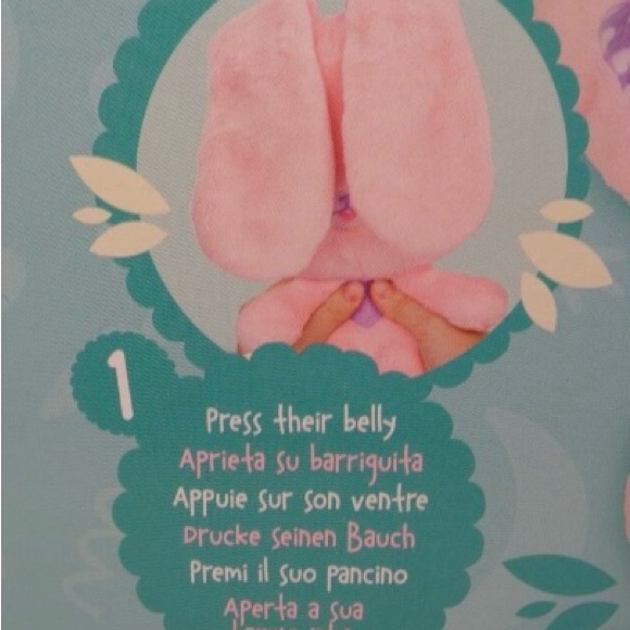 🌛🐰PeekaPets🐰🌜PEEK-A-BOO BUNNY PLUSH white w/peach ears/moon/bow tie✨NWT✨ - Picture 11 of 13